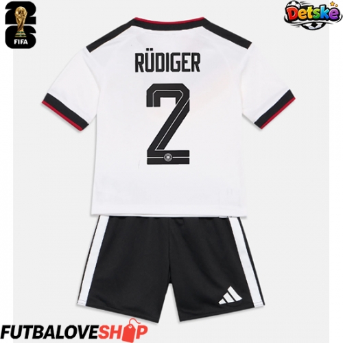 Dres Nemecko Antonio Rudiger #2 Domáci pre deti MS 2026 Krátky Rukáv (+ trenírky)